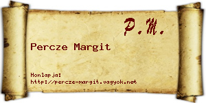 Percze Margit névjegykártya